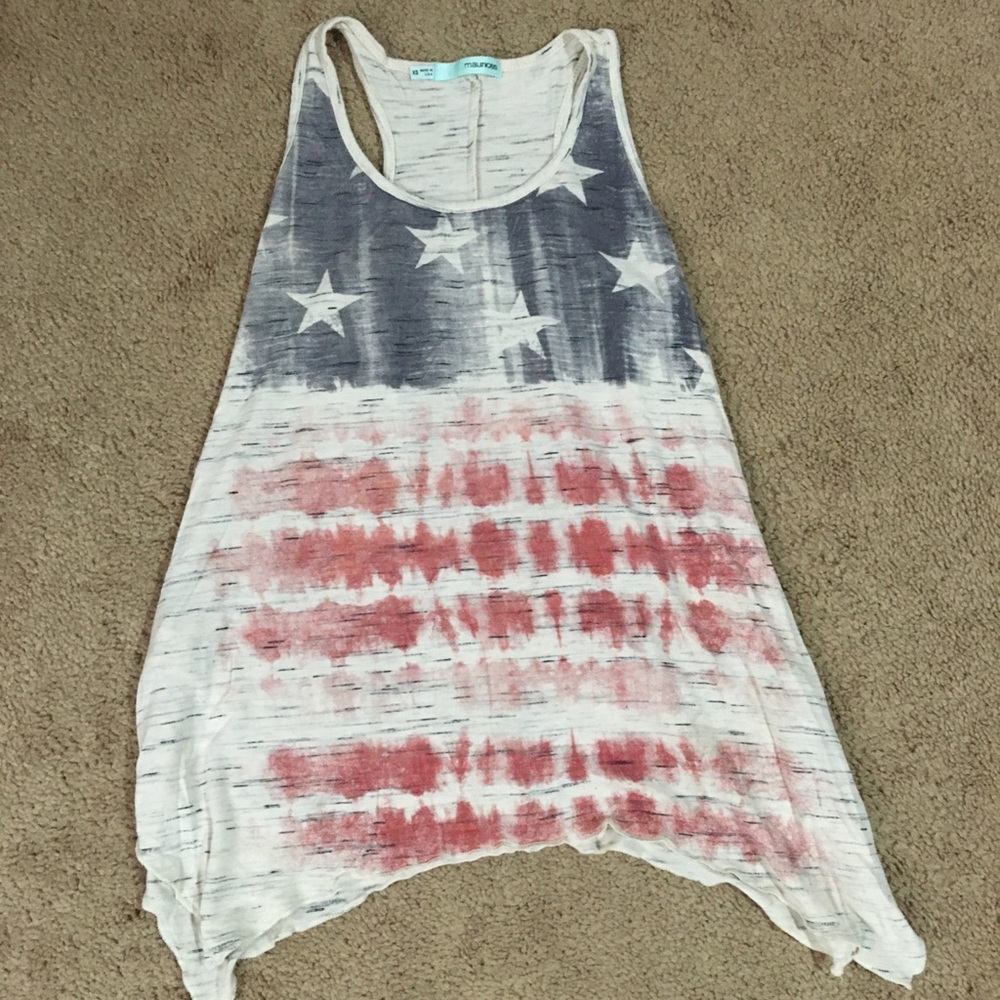 Red White and Blue 4th of July tank top(XS)